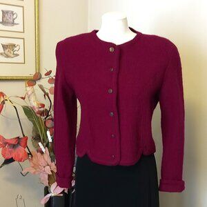 VTG Braemar Jeremy Scott Women's High Quality 100% Wool Red Jacket Size 8